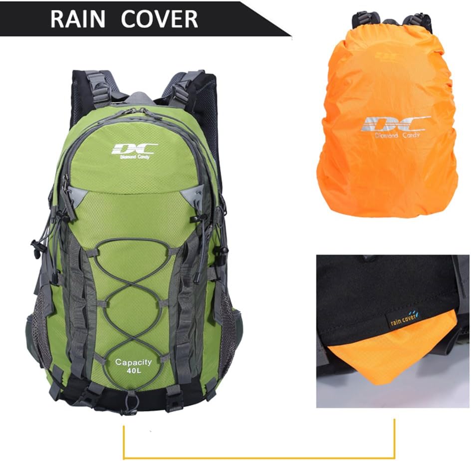 Diamond Candy 40L Hiking Backpack Waterproof Daypack for Men and Women