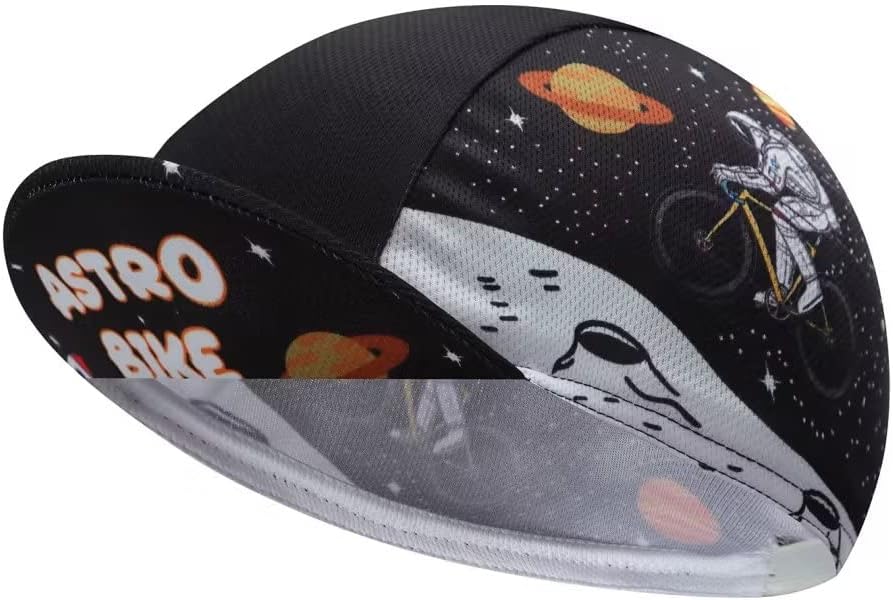 Funny Cycling Cap - Polyester Cartoon Cycling Hat-Under Helmet - Cycling Helmet Liner Breathable&Sweat Uptake