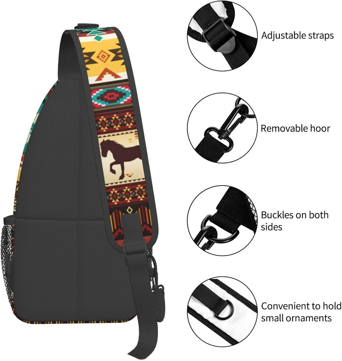 Sling Daypacks,adjustable Rope Crossbody One Shoulder Bag Travel Hiking Cycling for Men Women Gift…