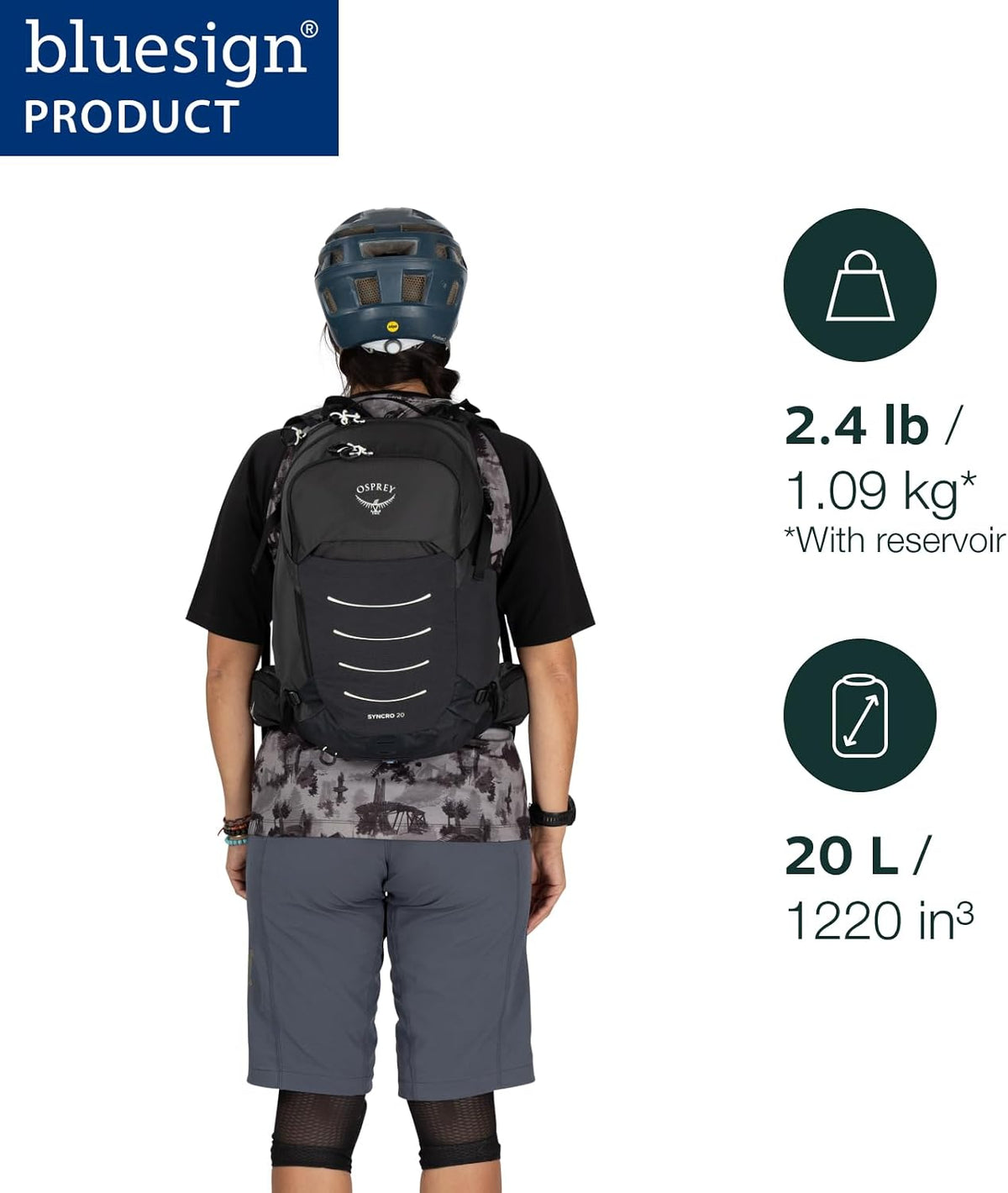 Osprey Syncro Men's Hiking Backpack with Hydraulics Reservoir -Lightweight Mountain Biking Hydration Pack