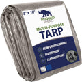 RUGGED RHINO Heavy Duty Waterproof Tarp Reinforced Corners 1 Pk 8x10 Silver
