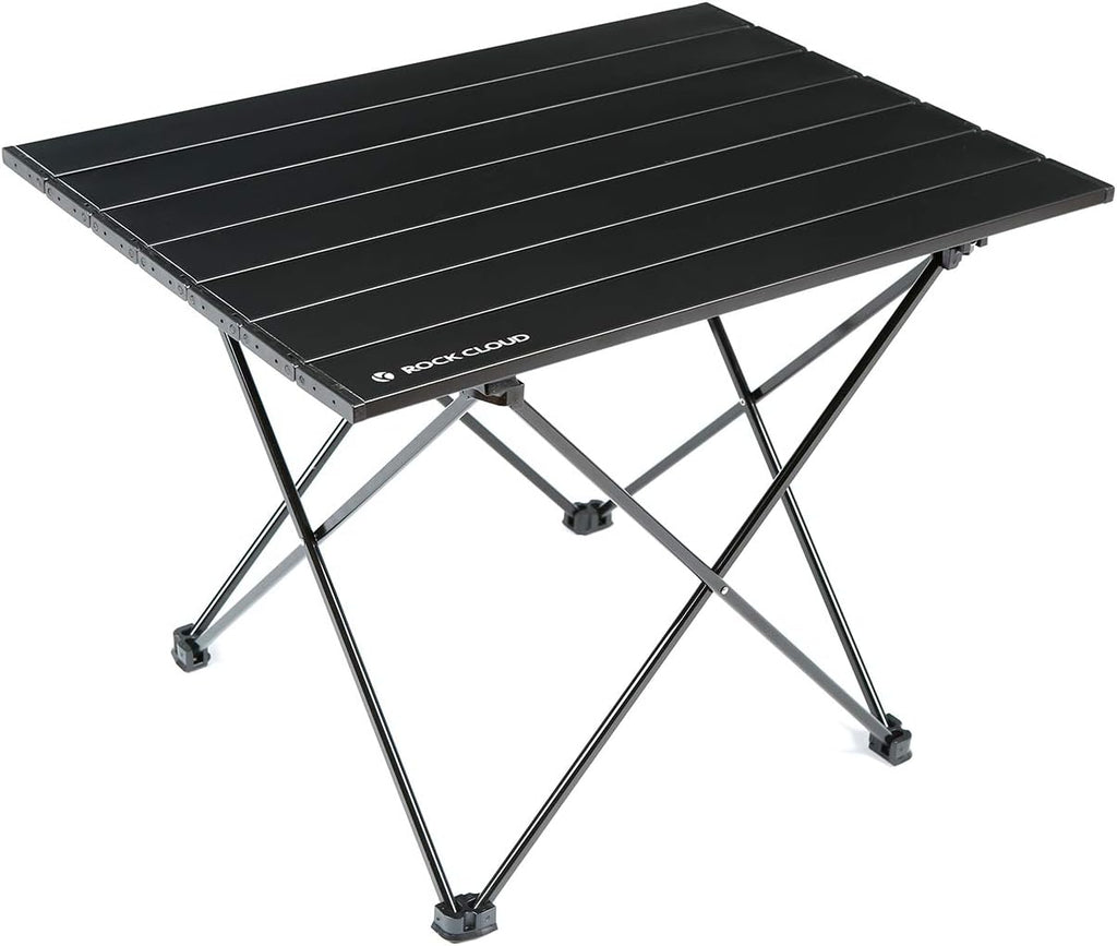 ROCK CLOUD Portable Camping Table Ultralight Aluminum Camp Table Folding Beach Table for Camping Hiking Backpacking Outdoor Picnic, Size M