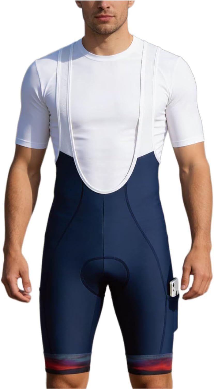 CEROTIPOLAR Men's Cycling Bib Shorts with 4D MaxCool Pad, Ergonomic Cut