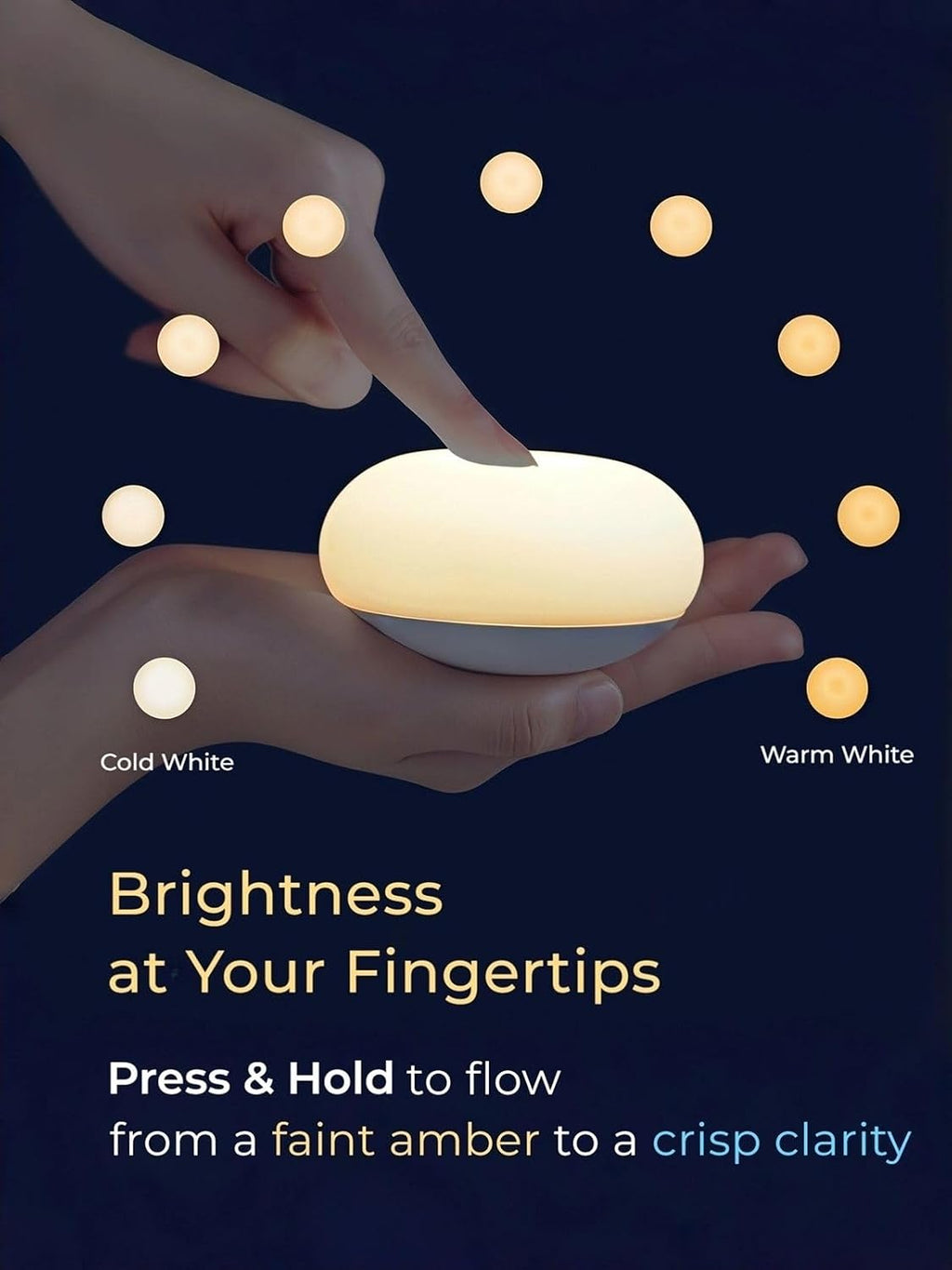 EASZZZ Baby Night Light, Egg Light for Nursery, Flip Design Touch Lamp