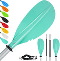Kayak Paddle,88in 4 Pieces Boat Oars Kayak Paddles,Heavy Duty Aluminum Alloy Shaft Float Lightweight Detachable Adjustable Fishing Kayak Paddle for Adults with Paddle Leash(8 Color ，1Pack,2Pack)