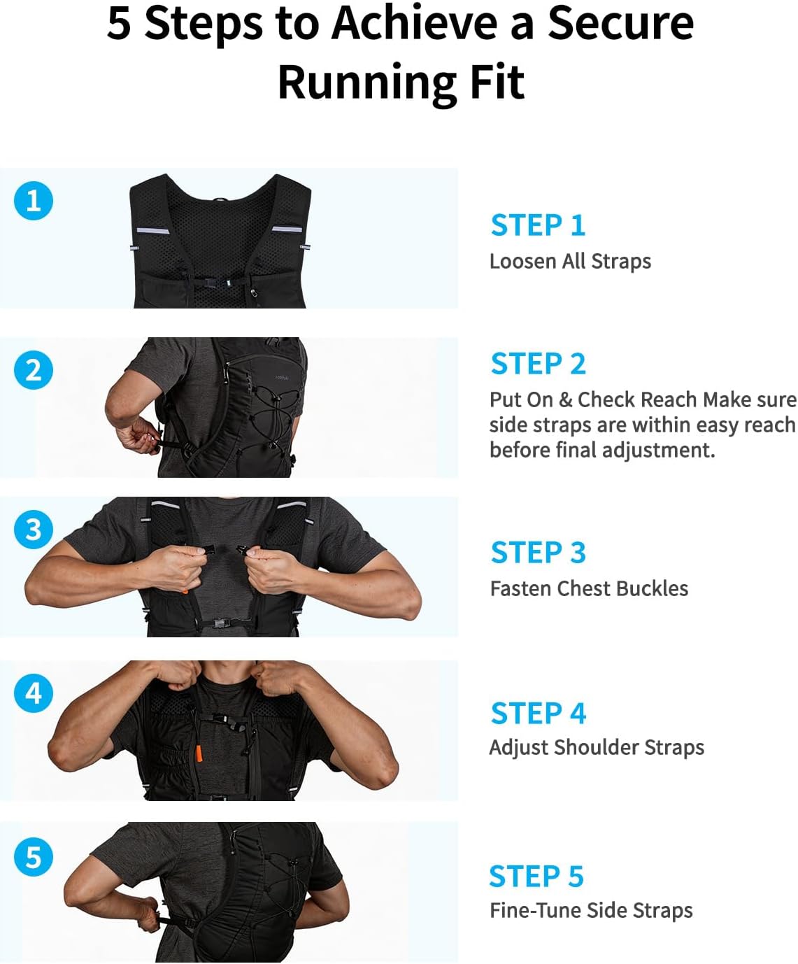 ECOHUB Lightweight Hydration Vest Water Backpack with 2L Water Bladder