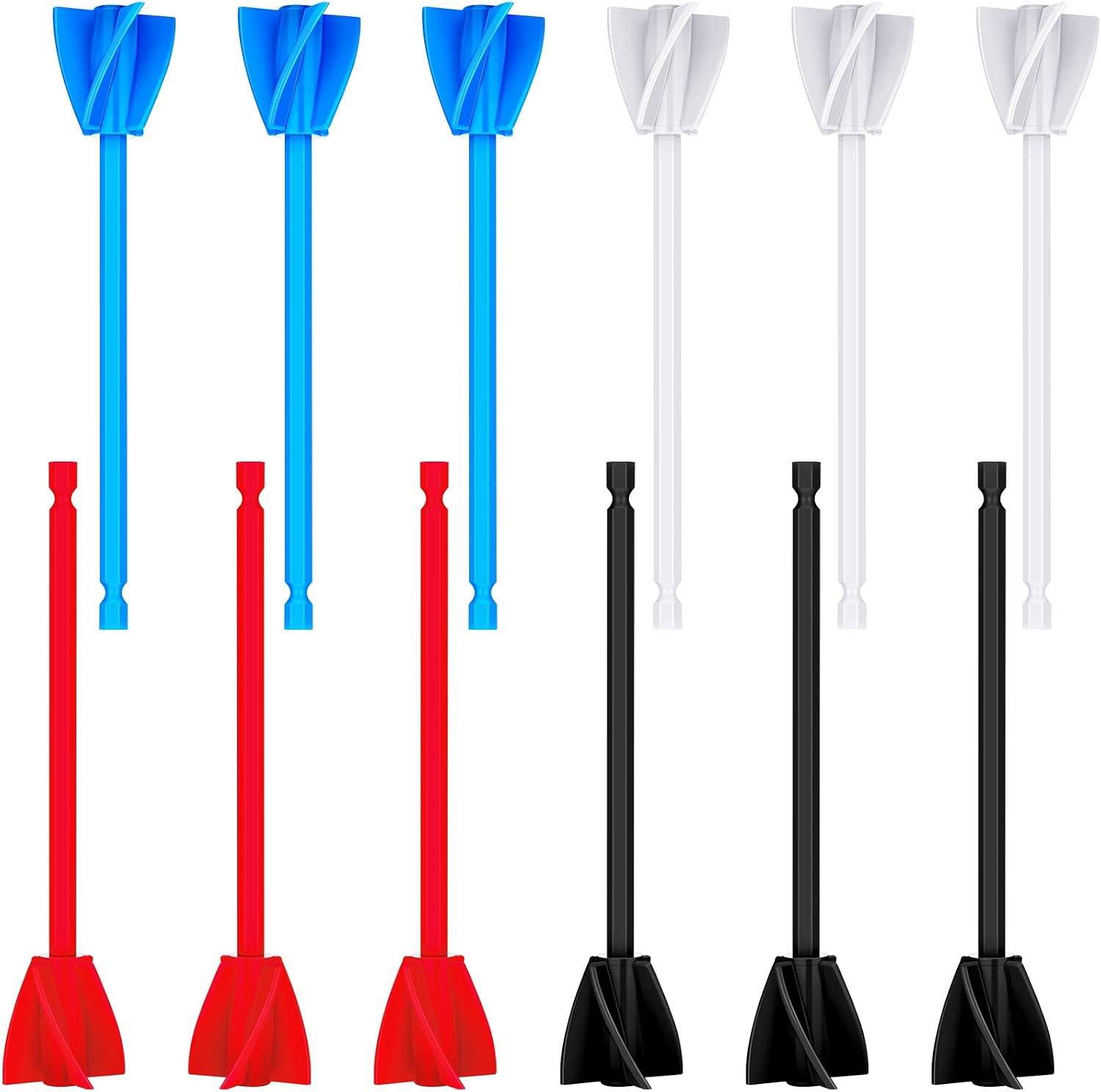 12 Pieces Paint Mixer Drill Attachment,Helix Paint Mixer Resin Drill Mixer Paint Stirrers Drill Attachment for 1 Gallon of Paint Epoxy Resin Silicone Jewelry Casting Molds (Red, Blue, Black, White)