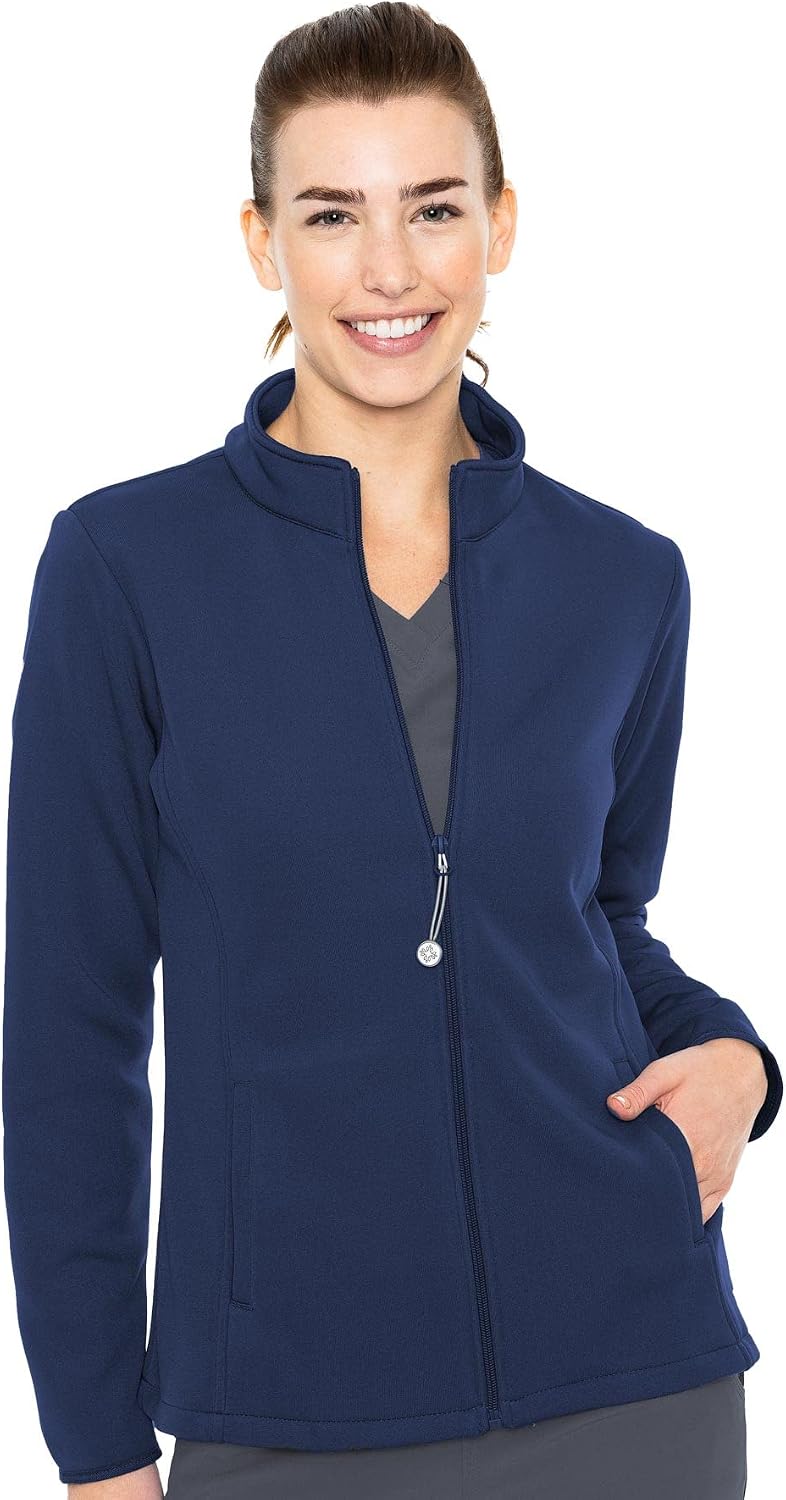 Med Couture Layers Performance Fleece Scrub Jacket for Women