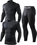 4 or 5 Pack Men's Thermal Compression Pants Fleece Lined Tights Leggings