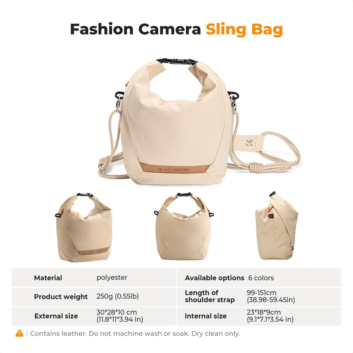 K&F CONCEPT Camera Sling Bag Small Compact Case