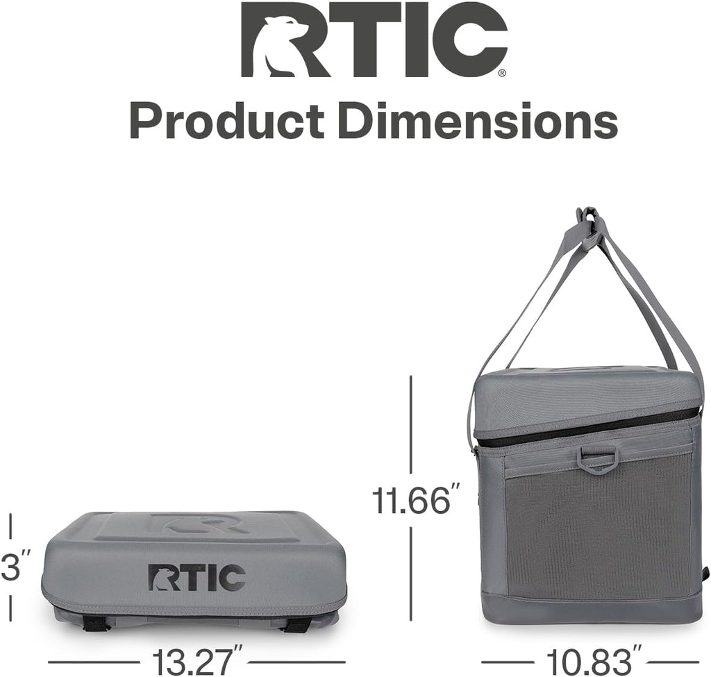RTIC Everyday Cooler, Soft Sided Portable Insulated Cooling for Lunch, Beach, Drink, Beverage, Travel, Camping, Picnic, for Men and Women