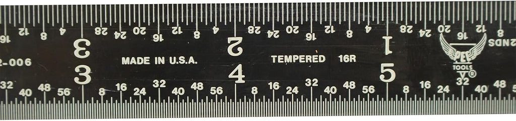 PEC Tools 6" Metal Rule, Designed for High-Accuracy Industrial Environments, Made in USA