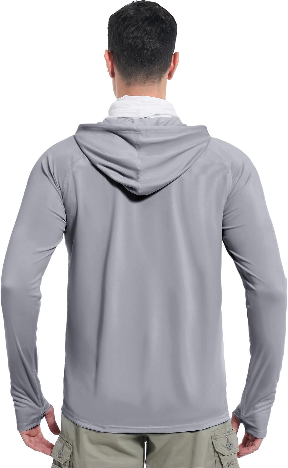 isnowood Mens UPF 50+ Sun Hoodie Long Sleeve Fishing Shirt with Face Mask