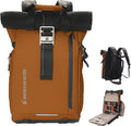 Besnfoto Camera Backpack, Waterproof Travel Camera Bag for Photographer Expandable Roll Top Photography Case for DSLR SLR Mirrorless Camera Fit up to 15.6 inch Laptop with Rain Cover