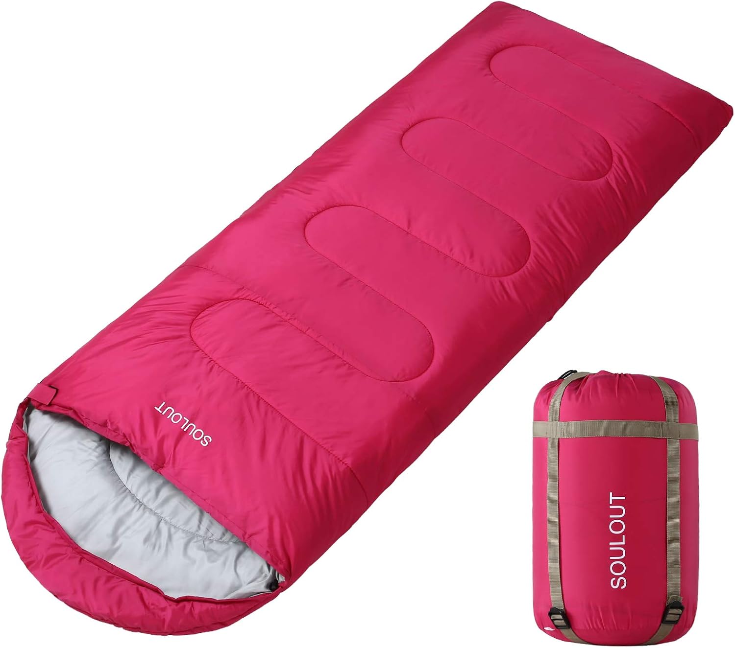 SOULOUT 3-4 Season Sleeping Bag for Adults & Teens - Camping