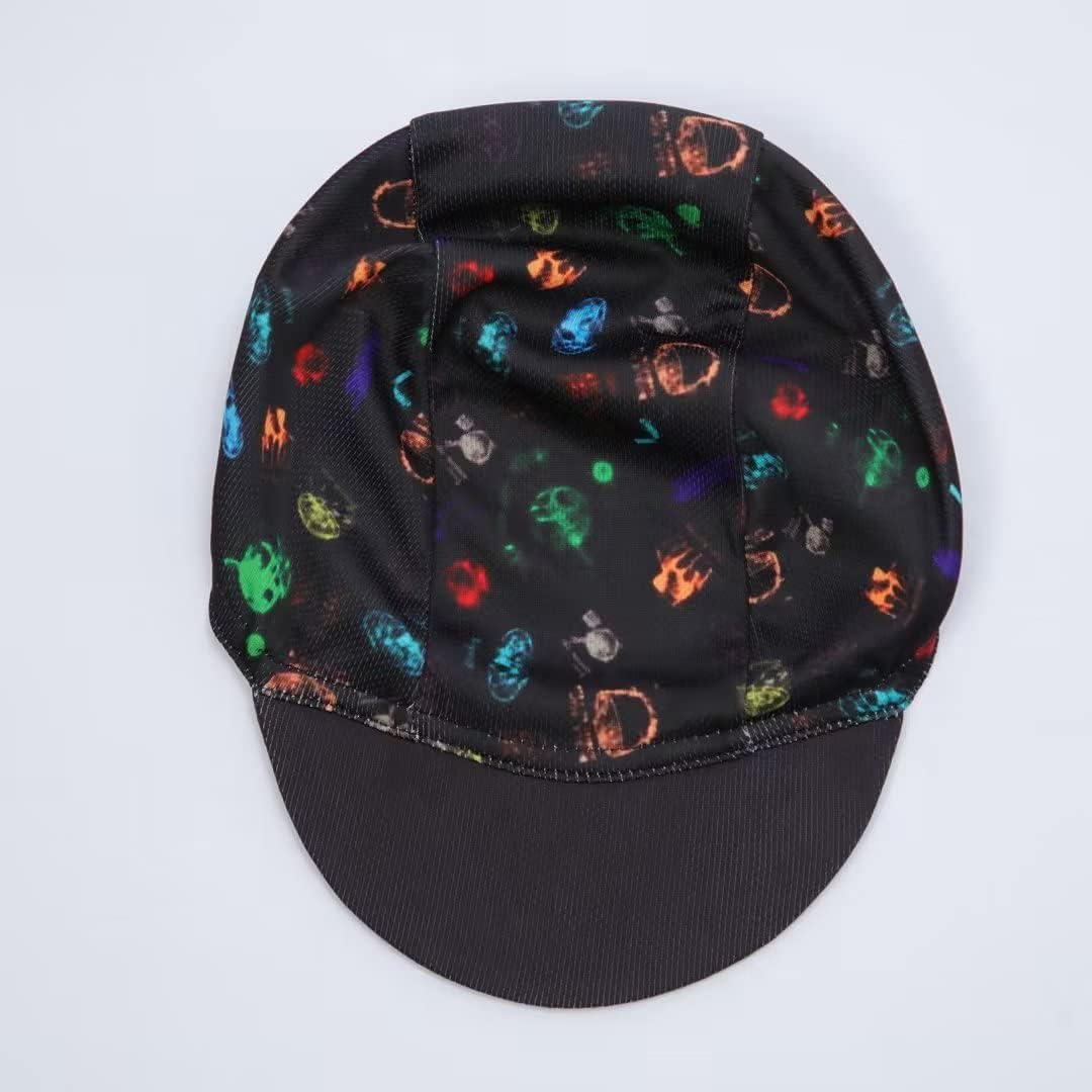 Multicolor Cycling Cap - Polyester Cycling Hat-Under Helmet - Cycling Helmet Liner Breathable&Sweat Uptake