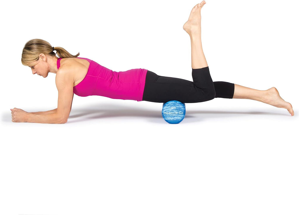 OPTP PRO-Roller Soft Density Foam Roller – Round, Short Blue, 18" x 6"