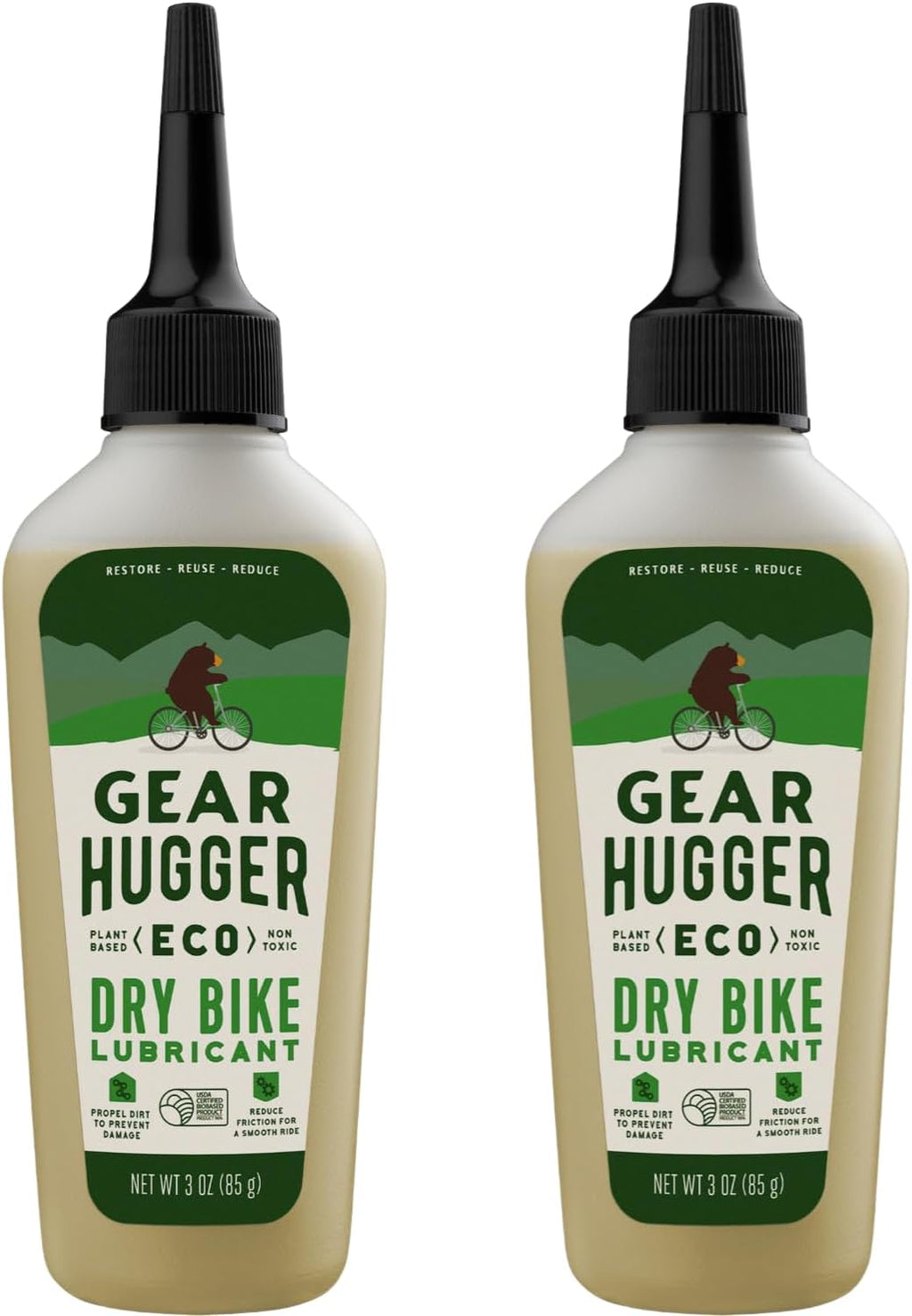 Gear Hugger - Dry Lube and Degreaser - Eco-Friendly & Long-Lasting Bike Chain Cleaner – Plant-Based Bike Lubricant, No Petroleum, No PTFE