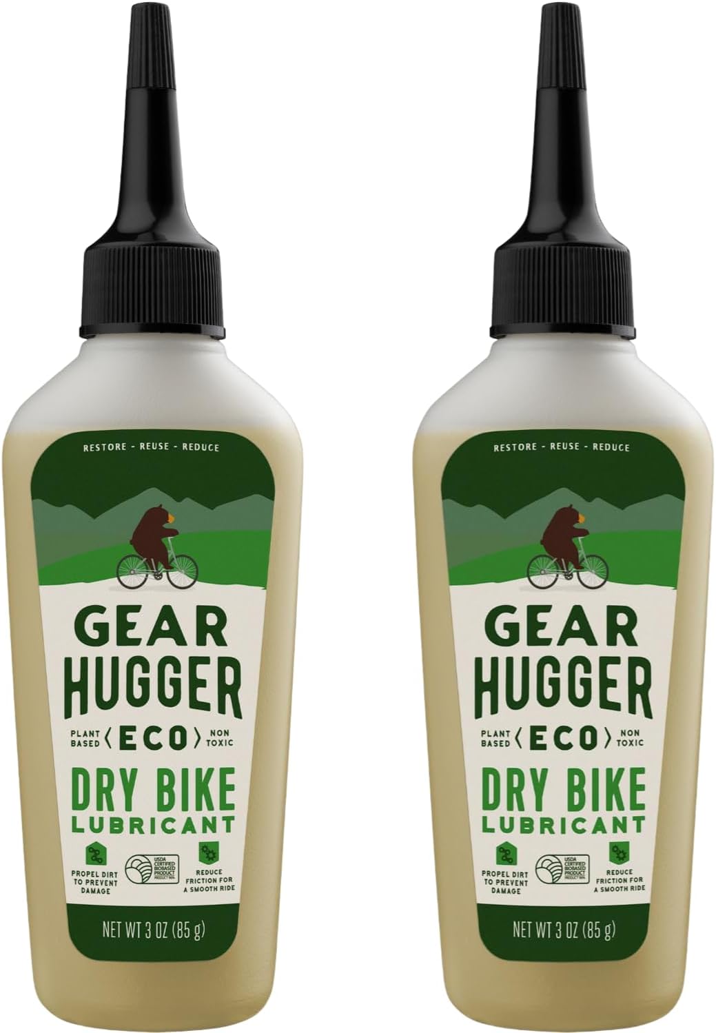 Gear Hugger - Dry Lube and Degreaser - Eco-Friendly & Long-Lasting Bike Chain Cleaner – Plant-Based Bike Lubricant, No Petroleum, No PTFE