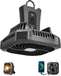 Odoland Portable Camping Fan with LED Lantern, 40H Rechargeable Battery Fan