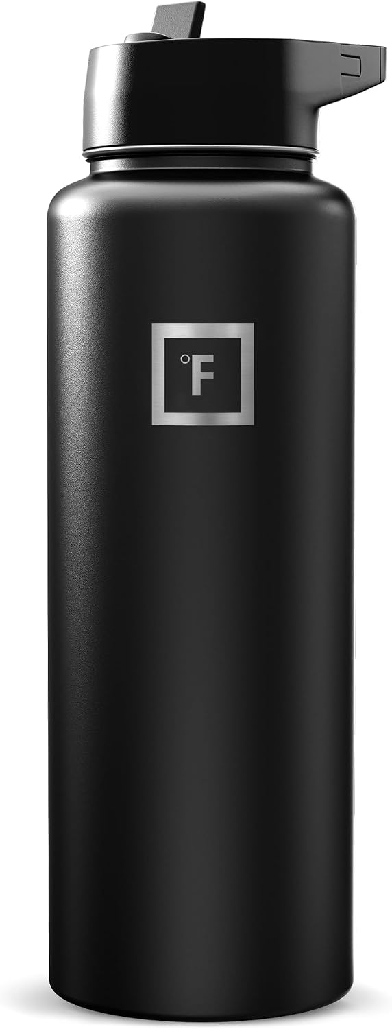 IRON °FLASK 40 oz Wide Mouth Water Bottle with Straw