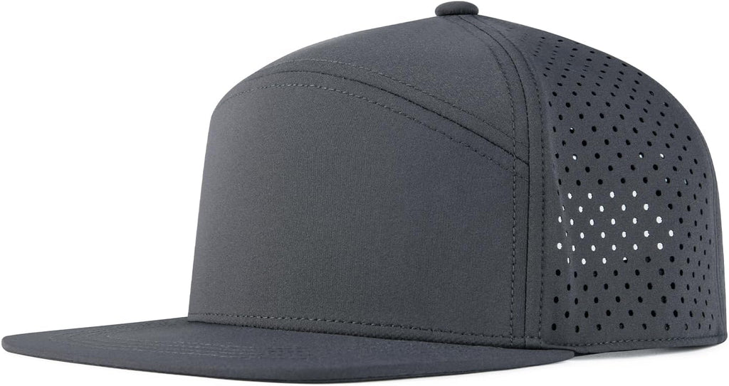 FEINION Men Laser Mesh Flat Brim Snapback Baseball Cap