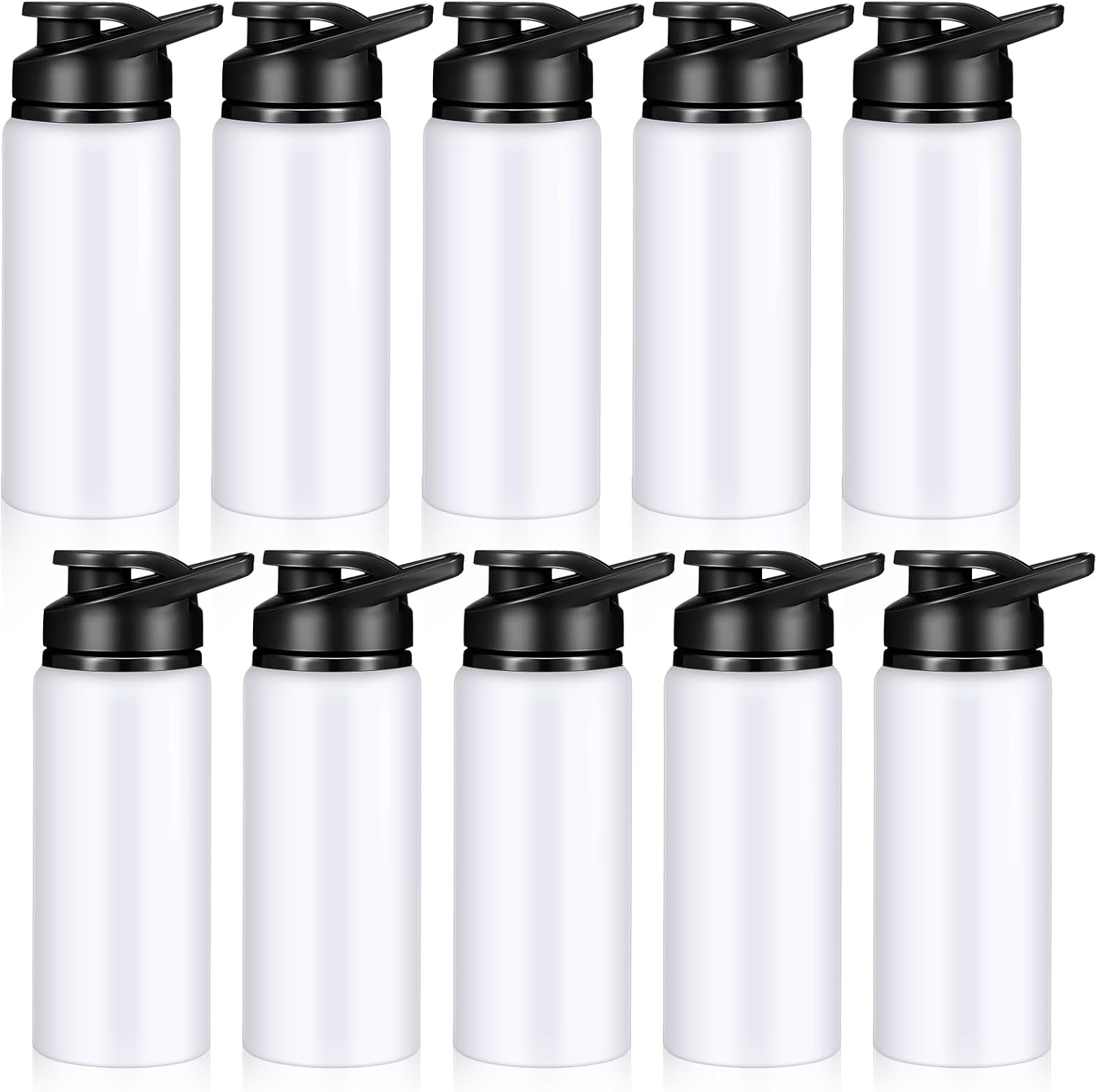 CHENGU Water Bottle Bulk 20 oz Aluminum Reusable Bottles Lightweight Snap Lid Water Cups Easy Carry Leak Proof Travel Tumbler for Gym Sports Camping Hiking Fishing