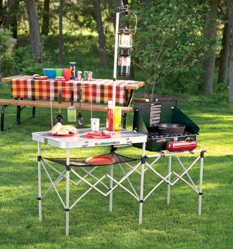 Coleman Pack-Away Portable Camp Kitchen, Outdoor Folding Kitchen with Food Prep Area, Great for Camping, Tailgating, Grilling & More