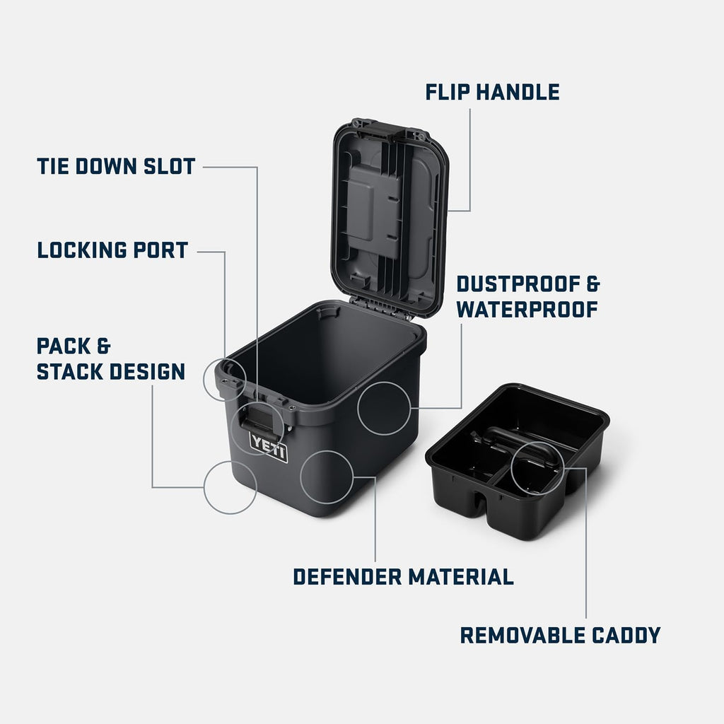 YETI LoadOut GoBox Collection, Divided Waterproof Cargo Case, Dry Box, Camera Case, Fishing Tackle Box