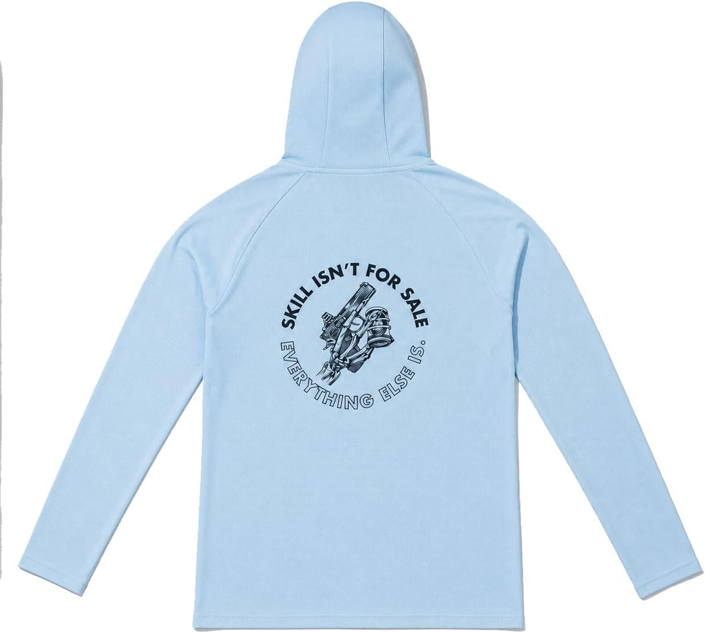 Outdoor Performance Hoodie, Lightweight Micro Mesh Hooded Shirt with 4-Way Stretch for Hiking Fishing Gym