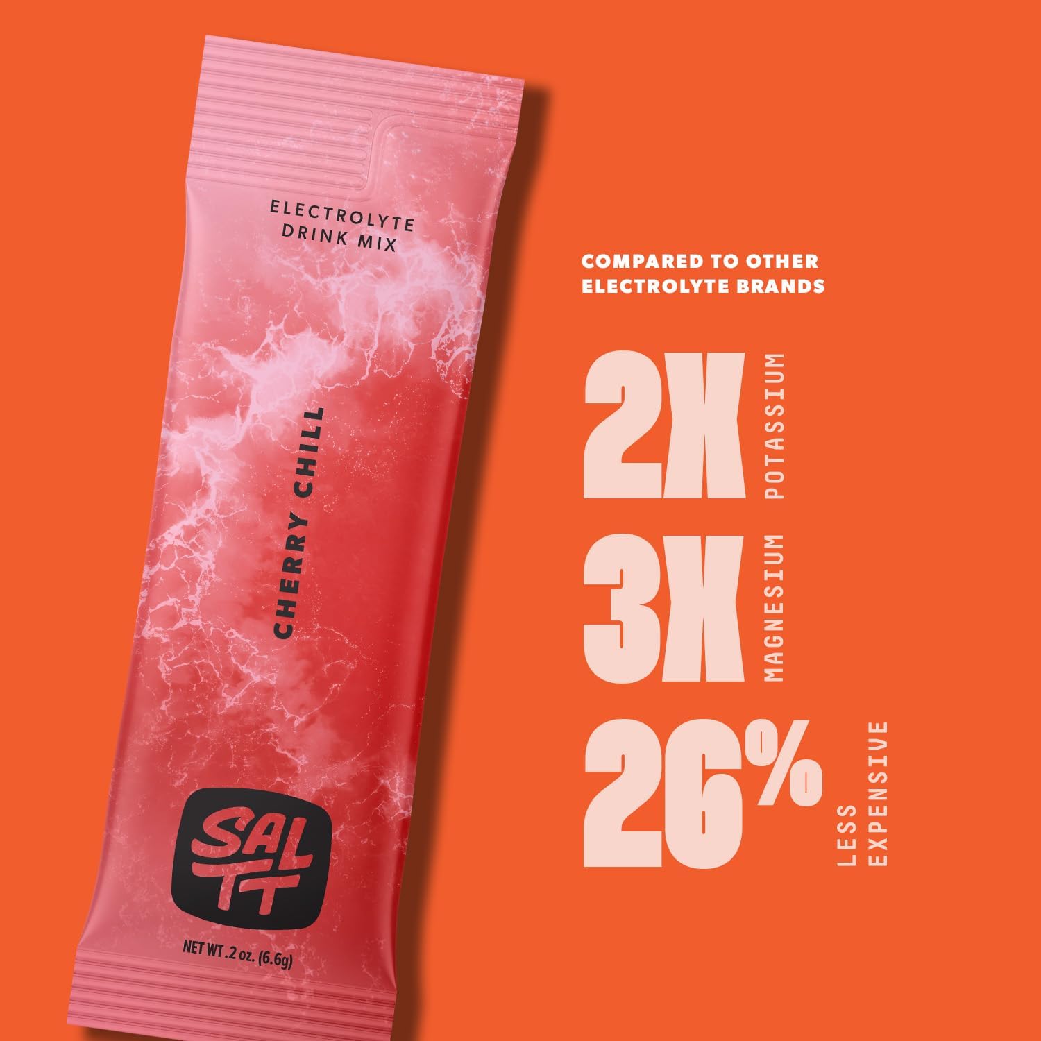 SALTT Electrolyte Packets - Cherry Chill (30 Sticks) - Zero Sugar