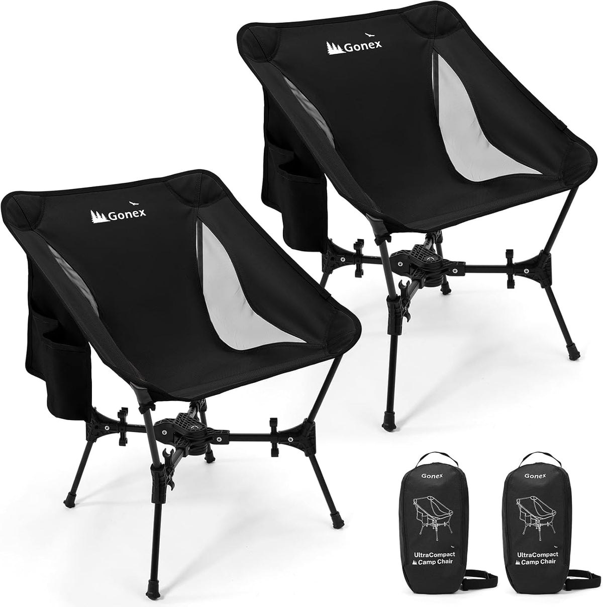 Gonex Portable Camping Chair, Compact Collapsible Backpacking Camp Chair