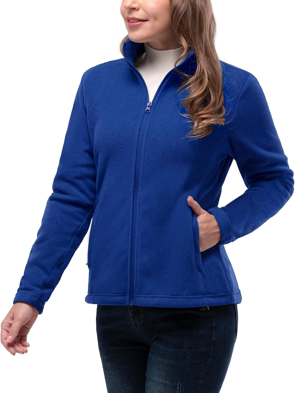 33,000ft Women's Polar Fleece Jacket Zip Up Lightweight Hiking Sweatshirt
