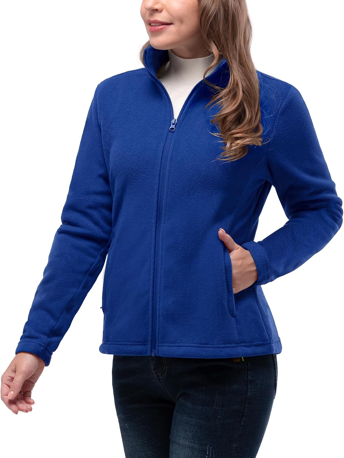33,000ft Women's Polar Fleece Jacket Zip Up Lightweight Hiking Sweatshirt