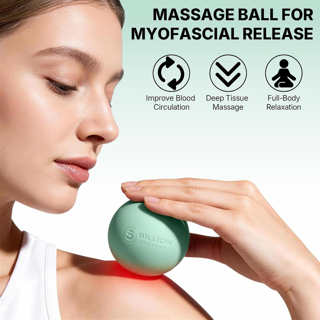 5BILLION FITNESS 2 Pack Massage Lacrosse Ball Set Deep Tissue Massage Balls