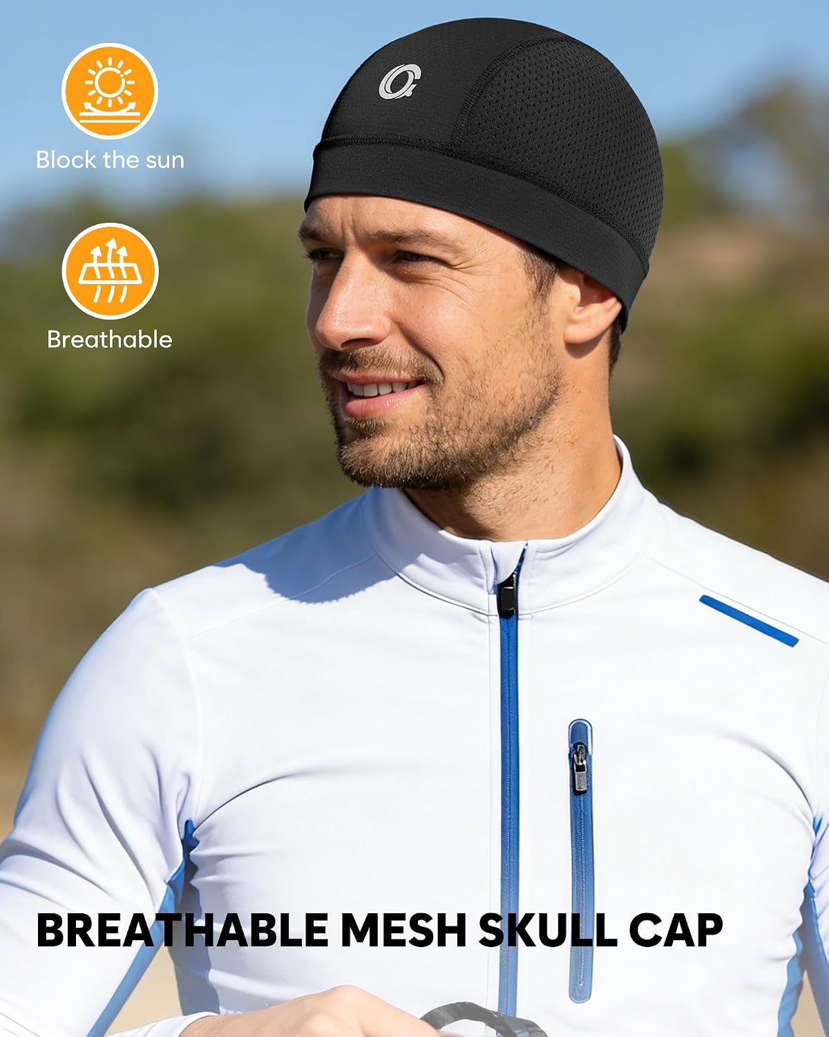 3-Pack Cooling Skull Cap Breathable Sweat-Wicking Helmet Liner for Men