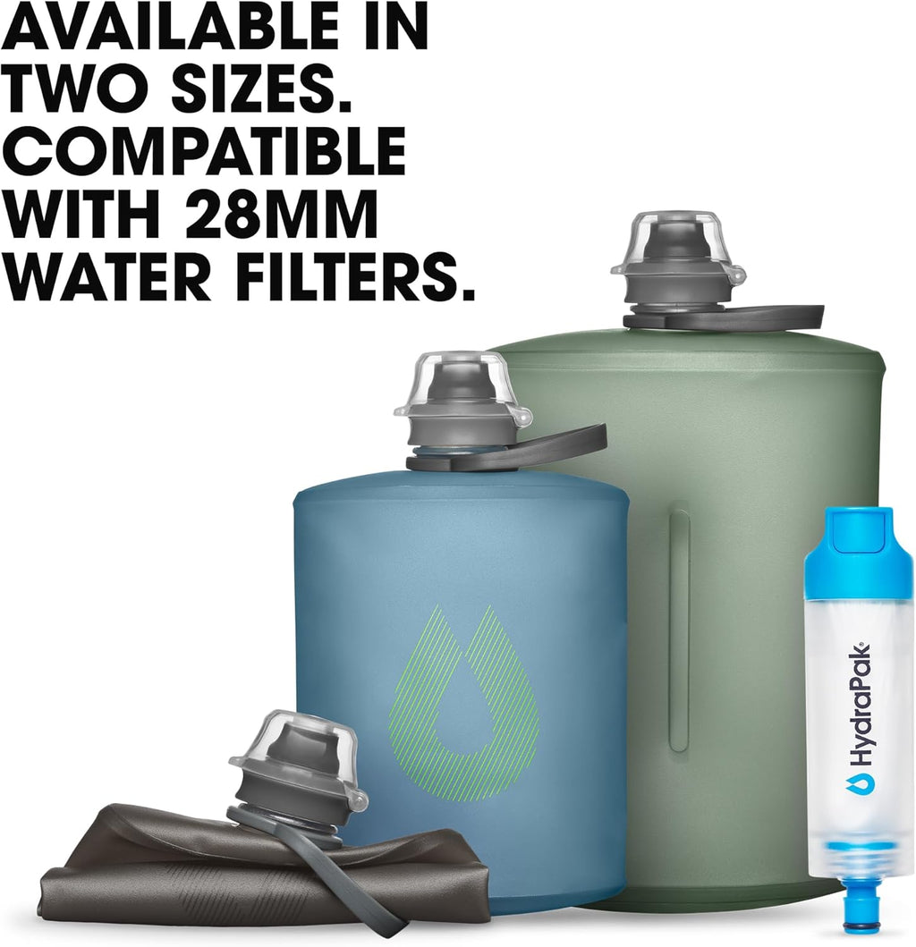HydraPak Stow Collapsible Water Bottle (1L, Redwood)