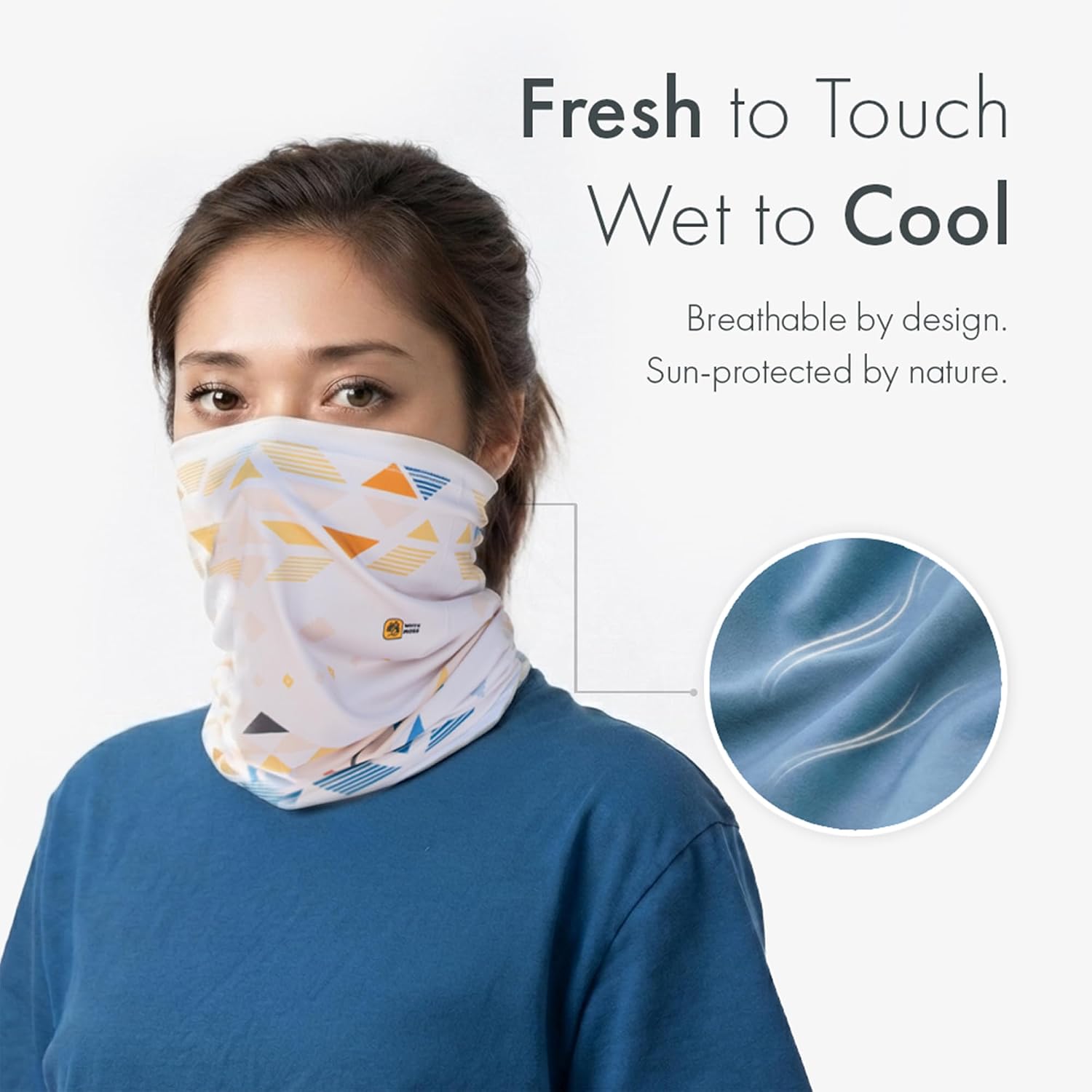 WHTE MOSS Cooling Neck Face Gaiter for Sun Protection UPF 50+