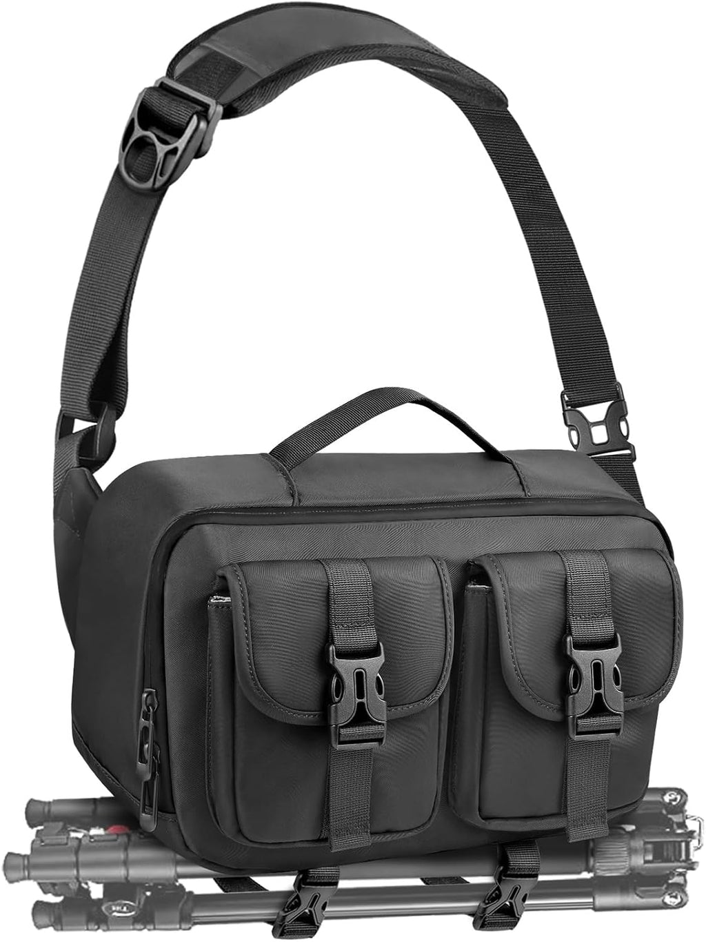 TAAOKA Camera Sling Bag,DSLR Camera Bag with Tripod Holder,Waterproof Camera Shoulder Crossbody Bag for Photographers(Green)