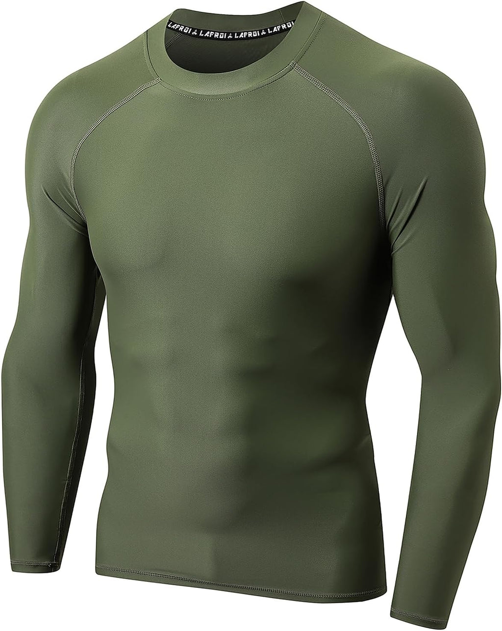 LAFROI Men's UPF 50+ BJJ Rash Guard Sun Protection Swim Shirt Long Sleeve | Quick Dry, lightweight, Baselayer, Compression Performance Fit, for Swim, Water Sports, Combat, CLY10C