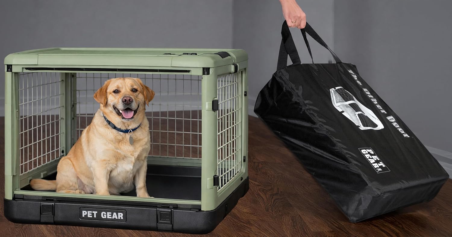 Pet Gear The Other Door 4 Door Steel Crate for Dogs/Cats, 36", Coffee Bean