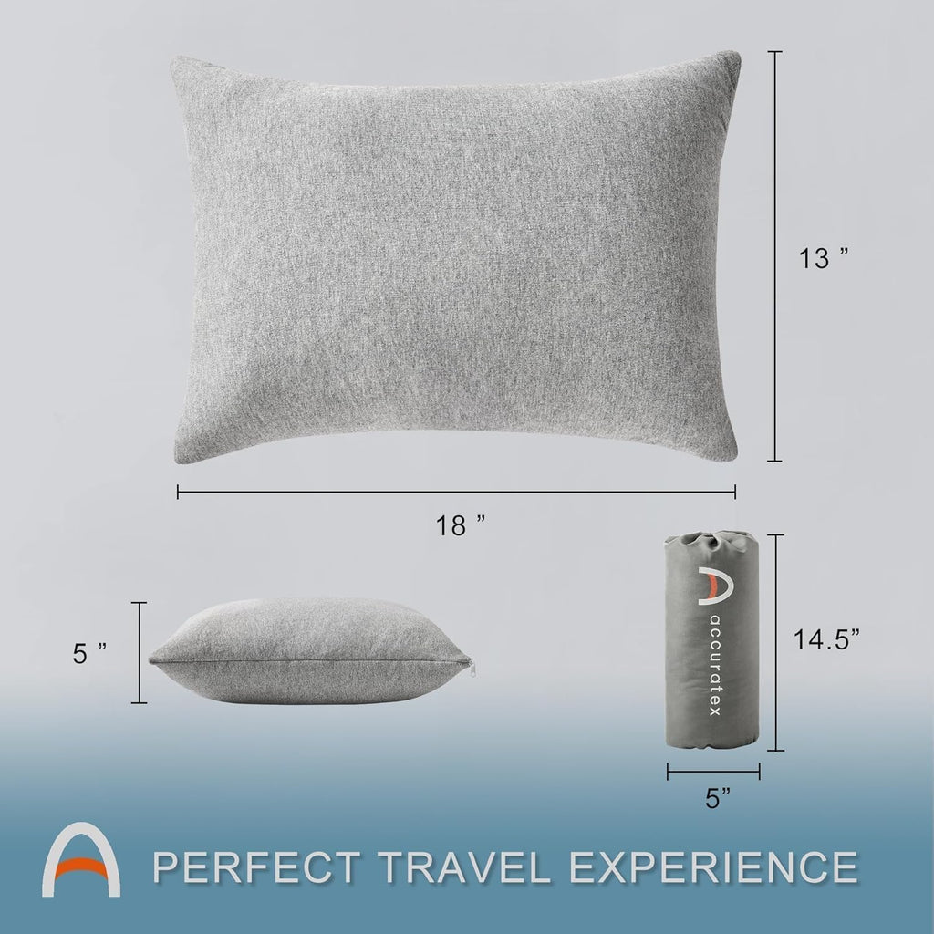 ACCURATEX Camping Pillow, Shredded Memory Foam Compressible Travel Pillow