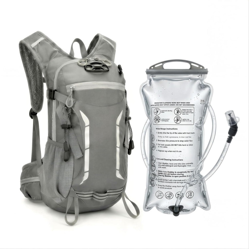 12L Hydration Backpack for Men Women,Lightweight Hydration Pack with 2L Water Bladder, Water Backpack for Cycling,Hiking,Rave,Biking and Running Outdoor Activities