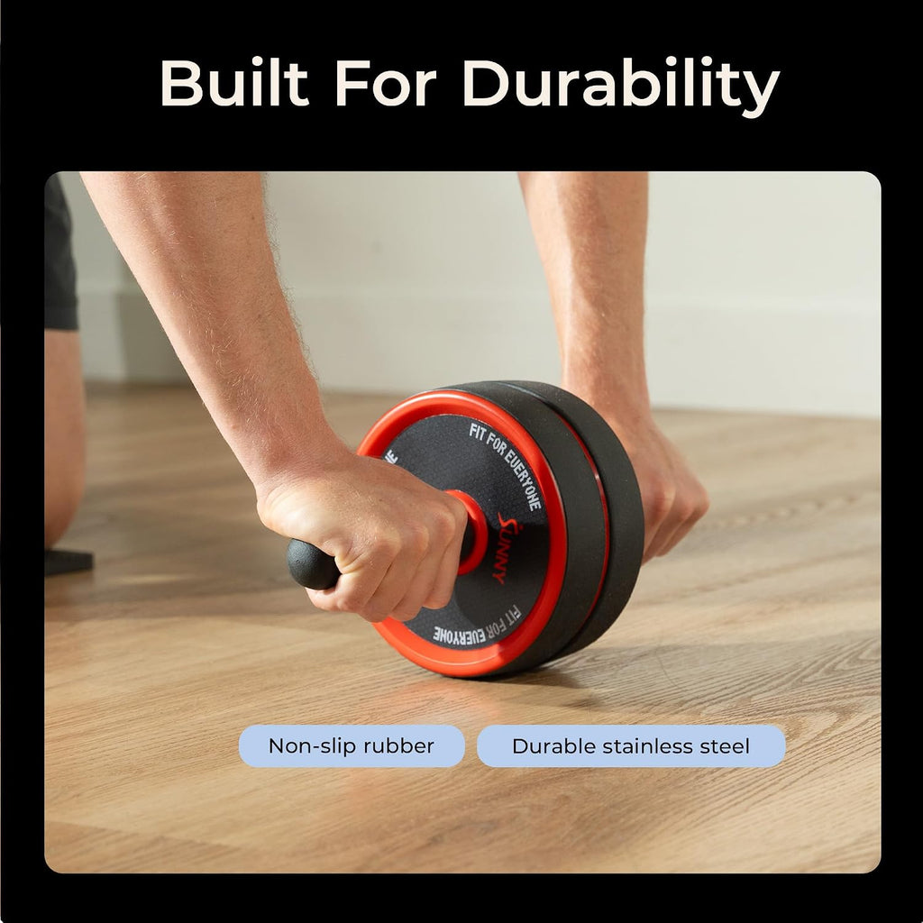 Sunny Health & Fitness Ab Roller Exercise Wheel for Core Training