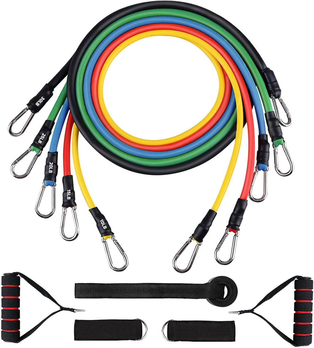 Resistance Bands Set, Workout Bands with Handles, 5 Levels