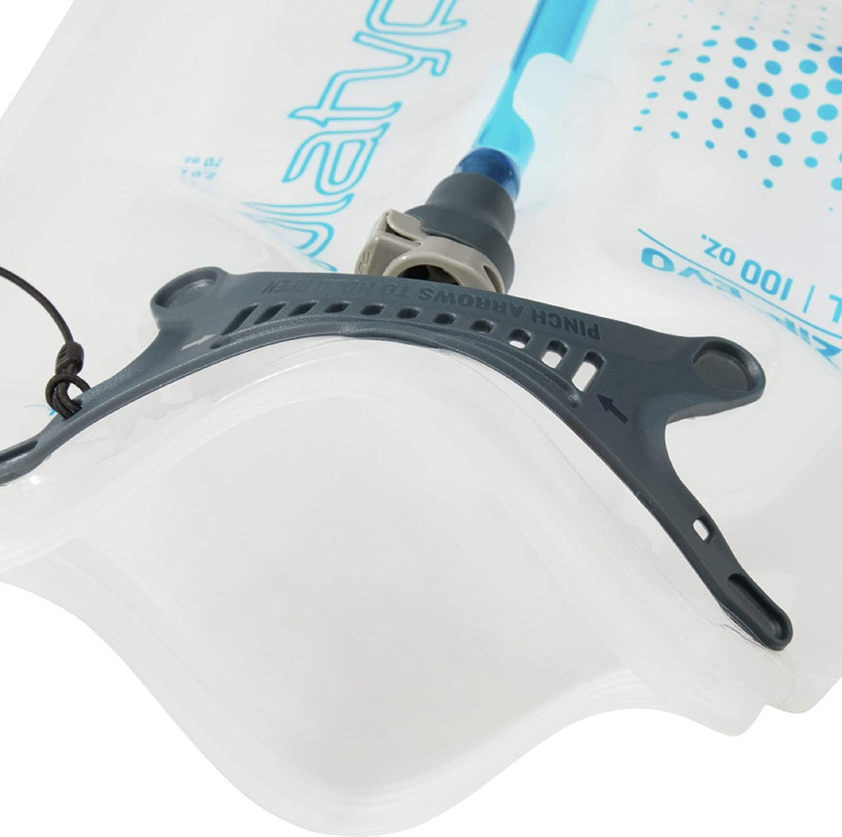 Platypus Big Zip Water Reservoir for Hydration Backpacks, 2-Liter, EVO with Fast Flow Valve, Clear