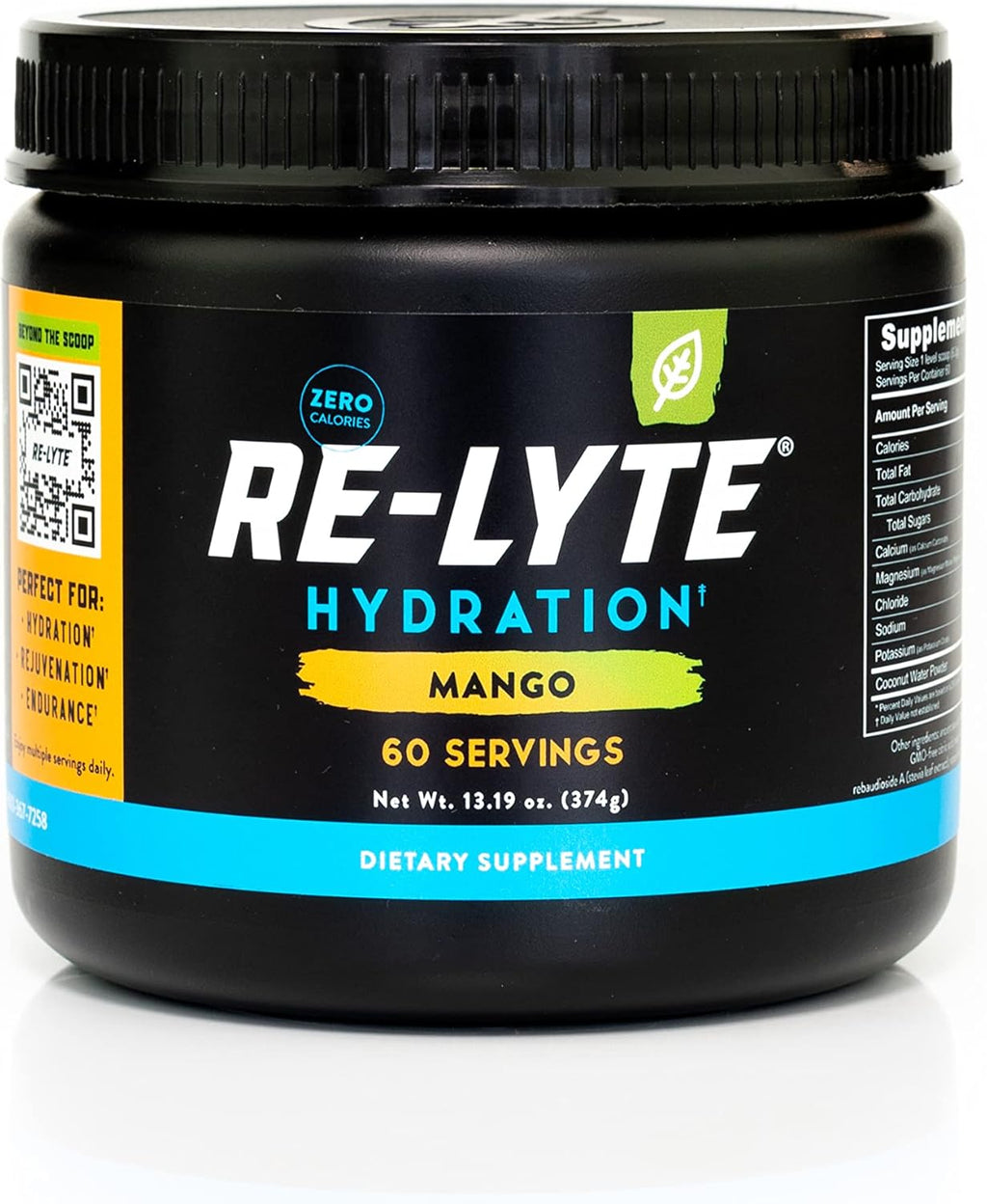 REDMOND Re-Lyte Sugar Free Electrolyte Powder Drink Mix (Mango)