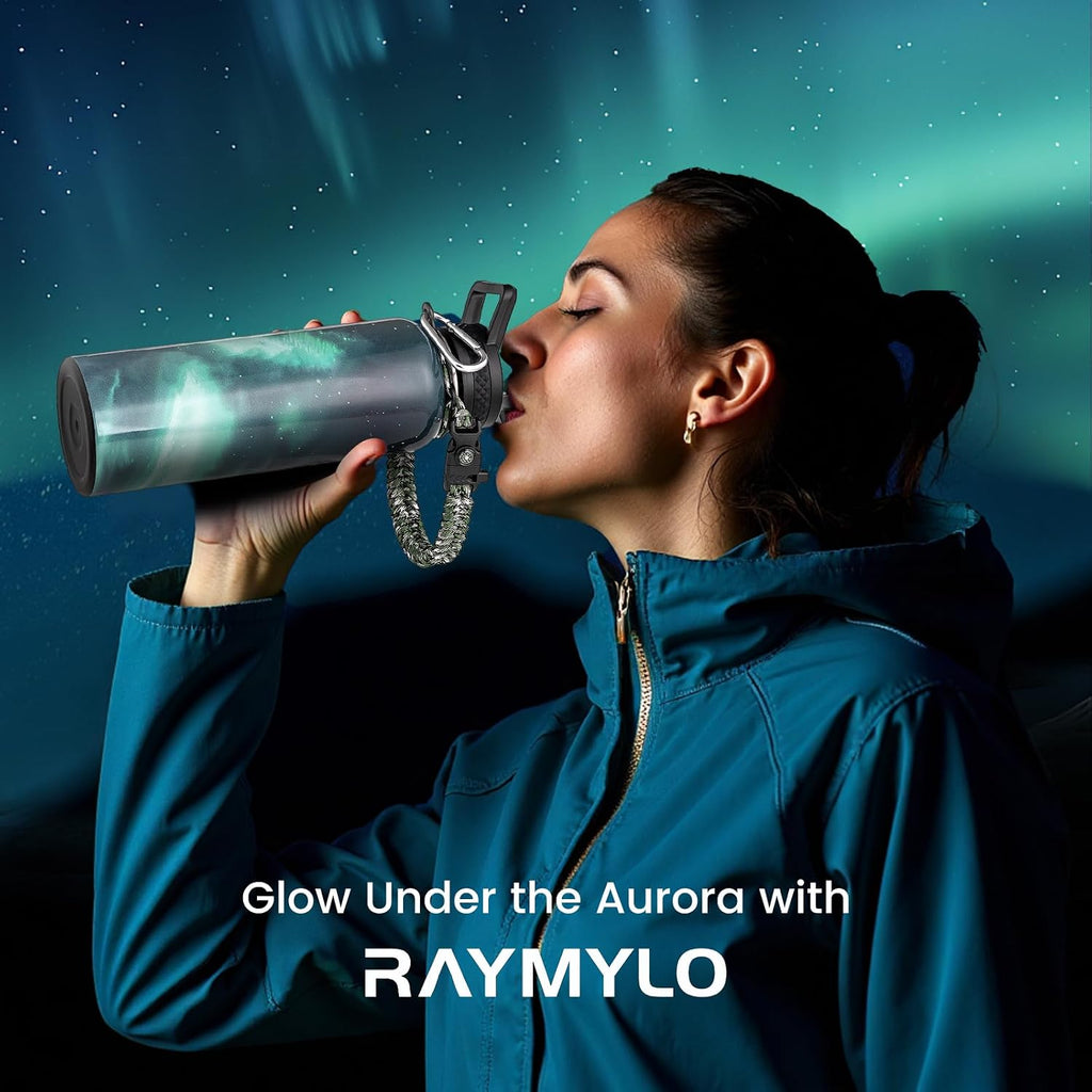 RAYMYLO Insulated Water Bottle 40 oz, Triple Wall Vacuum Stainless Steel
