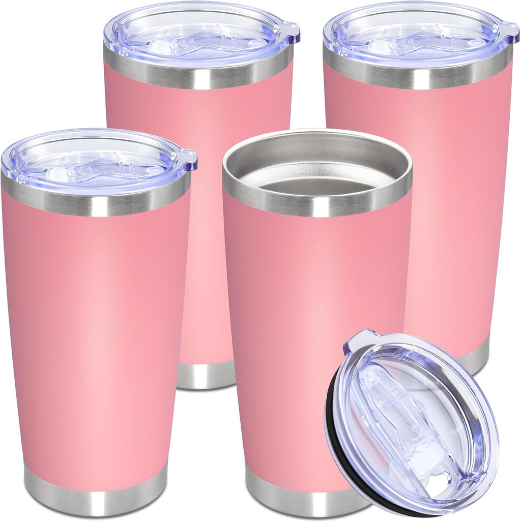 20oz Tumbler Stainless Steel Tumbler Coffee Tumbler with Lid Pink, 4P