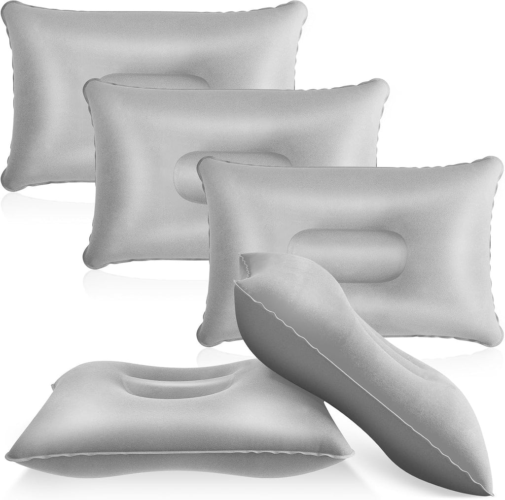 Maitys 5 Pcs Inflatable Camping Pillow,16.93 X 10.63 Inches,Gray